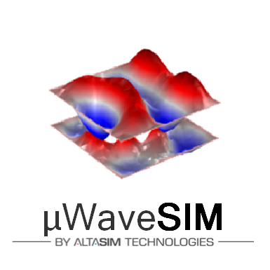 μWaveSIM App logo